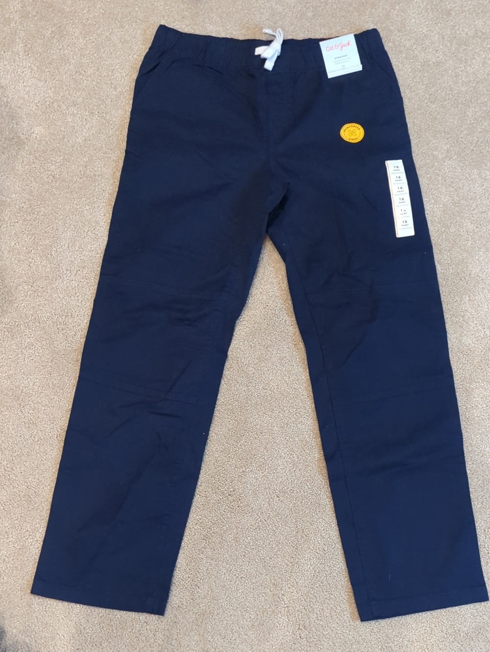 Cat & Jack Navy Pull-On Joggers with White Drawstring